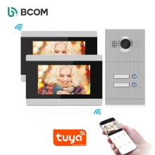 Bcom 2apartment wifi intercomicadores intercom , tuya wifimulti apartment smart video phone intercom system